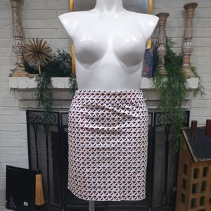 Ann Taylor Madison Abstract Pencil Skirt Sz 10